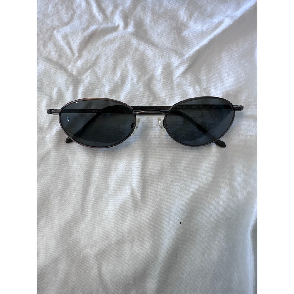 Guess Eric Sunglasses Womens 52mm Antique Brown Wire Oval Minimalist Vintage Y2K